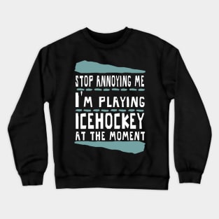 Ice Hockey Body Check Puck Gift Idea Friends Crewneck Sweatshirt